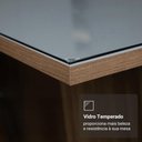 Ver imagem 7 de Conjunto Sala de Jantar Tampo de Vidro 4 Cadeiras Rustic/cinza/silver Sines Madesa