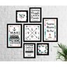 Kit 7 Quadros Decorativos Frases marinheiro abstrato - 1