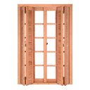 Ver imagem 2 de Porta Balcão de Madeira Vitro de Correr Veneziana Pantográfica Eucalipto Esel - 2.16AX1.60L
