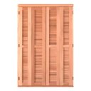 Ver imagem 3 de Porta Balcão de Madeira Vitro de Correr Veneziana Pantográfica Eucalipto Esel - 2.16AX1.60L