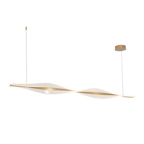 Lustre Pendente Skylight Yeux 4075 Led Bivolt Dourado / Transparente Sky-4075
