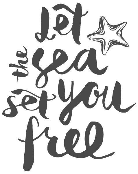 Adesivo de Parede Let The Sea Set You Free - 2