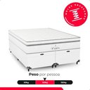 Ver imagem 7 de Cama Box Baú Casal Bipartido + Colchão Paris Molas Branco Couro Branco/branco