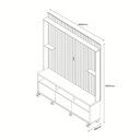 Ver imagem 2 de Estante Home Ripado Absoluto para Tv até 65 Polegadas -2 Portas e Nicho com Leds -rodizio -carmolar: