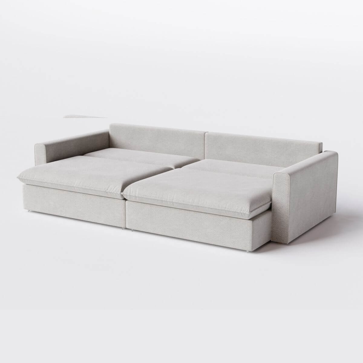 Sofá Cama Bélgica 1,90m em Linho Safira Off White - Home Mobily - 8