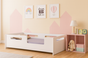 Ver imagem 2 de Cama Montessoriana Infantil Solteiro Branca com Proteção Segura e Colchão