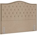 Ver imagem 1 de Cabeceira Cama Box Casal 140 cm P05 Grécia Veludo Bege - Lyam Decor