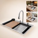 Ver imagem 1 de Cuba para Cozinha Gourmet Miami Cascata Aço Inox 304 Goldenx