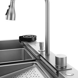 Cuba para Cozinha Gourmet Miami Cascata Aço Inox 304 Goldenx - 8