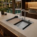 Ver imagem 3 de Cuba para Cozinha Gourmet Miami Cascata Aço Inox 304 Goldenx
