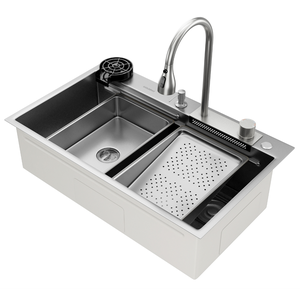 Cuba para Cozinha Gourmet Miami Cascata Aço Inox 304 Goldenx