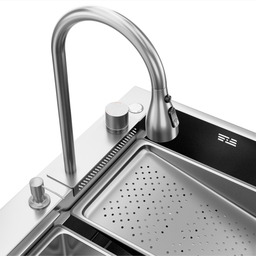 Cuba para Cozinha Gourmet Miami Cascata Aço Inox 304 Goldenx - 7