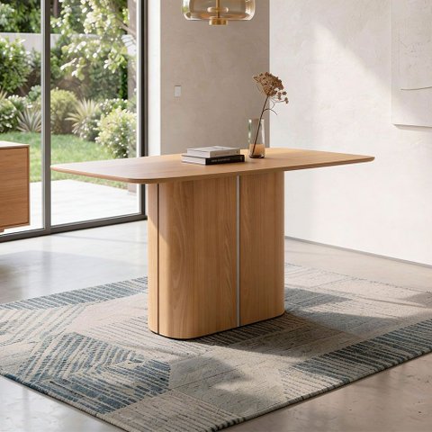 Mesa de Jantar 6 Lugares Retangular 160cm Verbena N01 Ypê - Lyam Decor