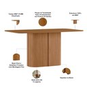 Ver imagem 3 de Mesa de Jantar 6 Lugares Retangular 160cm Verbena N01 Ypê - Lyam Decor