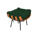 Ver imagem 3 de Poltrona e Puff Costela Base Metálica Fixa no Bouclê - Vallisa Decor:verde