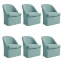 Ver imagem 1 de Kit 6 Poltronas Decorativas Malli Boucle - Pallazio Cor:Azul Turquesa