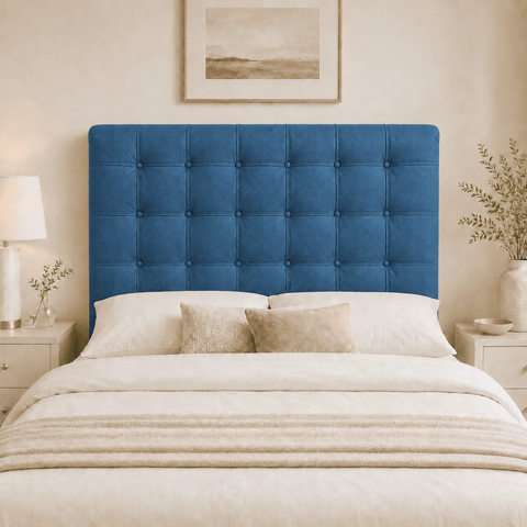 Cabeceira Ana Estofada Suede p/ Cama Box Casal King 195cm Quarto