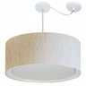 Lustre Cilíndrico com Desvio Md-4311 60x30cm Bege Bivolt - 1