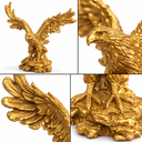 Ver imagem 2 de Escultura Decorativa Águia Asas Abertas em Resina para Mesa Estante Sala Escritório:Dourada