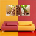 Ver imagem 2 de Quadro Decorativo Sorvete Sorveteria Gourmet Interiores Mosaico 5 Peças Com Moldura