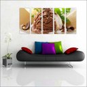 Ver imagem 1 de Quadro Decorativo Sorvete Sorveteria Gourmet Interiores Mosaico 5 Peças Com Moldura