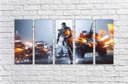 Ver imagem 4 de Quadro Decorativo Battlefield Games Jogos Quartos Salas Interiores Mosaico 5 Peças Com Moldura