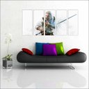 Ver imagem 2 de Quadro Decorativo The Witcher Games Jogos Quartos Salas Interiores Mosaico 5 Peças Com Moldura