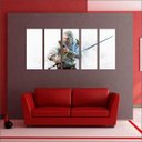 Ver imagem 5 de Quadro Decorativo The Witcher Games Jogos Quartos Salas Interiores Mosaico 5 Peças Com Moldura