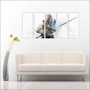 Ver imagem 4 de Quadro Decorativo The Witcher Games Jogos Quartos Salas Interiores Mosaico 5 Peças Com Moldura
