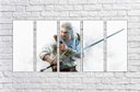 Ver imagem 1 de Quadro Decorativo The Witcher Games Jogos Quartos Salas Interiores Mosaico 5 Peças Com Moldura