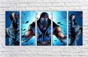 Ver imagem 1 de Quadro Decorativo Mortal Kombate Games Jogos Quartos Salas Mosaico 5 Peças Com Moldura