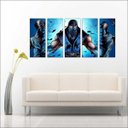 Ver imagem 4 de Quadro Decorativo Mortal Kombate Games Jogos Quartos Salas Mosaico 5 Peças Com Moldura
