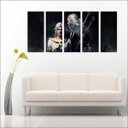 Ver imagem 1 de Quadro Decorativo The Witcher Games Jogos Quartos Salas Interiores Mosaico 5 Peças Com Moldura