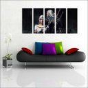 Ver imagem 3 de Quadro Decorativo The Witcher Games Jogos Quartos Salas Interiores Mosaico 5 Peças Com Moldura