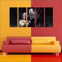 Ver imagem 2 de Quadro Decorativo The Witcher Games Jogos Quartos Salas Interiores Mosaico 5 Peças Com Moldura