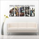Ver imagem 3 de Quadro Decorativo Overwatch Games Jogos Quartos Salas Interiores Mosaico 5 Peças Com Moldura