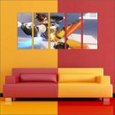 Ver imagem 2 de Quadro Decorativo Overwatch Games Jogos Quartos Salas Interiores Mosaico 5 Peças Com Moldura