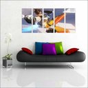 Ver imagem 5 de Quadro Decorativo Overwatch Games Jogos Quartos Salas Interiores Mosaico 5 Peças Com Moldura