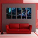Ver imagem 4 de Quadro Decorativo Overwatch Games Jogos Quartos Salas Interiores Mosaico 5 Peças Com Moldura