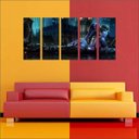 Ver imagem 2 de Quadro Decorativo Overwatch Games Jogos Quartos Salas Interiores Mosaico 5 Peças Com Moldura