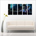 Ver imagem 3 de Quadro Decorativo Overwatch Games Jogos Quartos Salas Interiores Mosaico 5 Peças Com Moldura