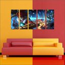 Ver imagem 4 de Quadro Decorativo Overwatch Games Jogos Quartos Salas Interiores Mosaico 5 Peças Com Moldura