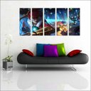Ver imagem 3 de Quadro Decorativo Overwatch Games Jogos Quartos Salas Interiores Mosaico 5 Peças Com Moldura
