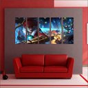 Ver imagem 2 de Quadro Decorativo Overwatch Games Jogos Quartos Salas Interiores Mosaico 5 Peças Com Moldura