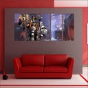 Ver imagem 3 de Quadro Decorativo Overwatch Games Jogos Quartos Salas Interiores Mosaico 5 Peças Com Moldura
