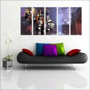 Ver imagem 2 de Quadro Decorativo Overwatch Games Jogos Quartos Salas Interiores Mosaico 5 Peças Com Moldura
