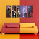 Ver imagem 5 de Quadro Decorativo Overwatch Games Jogos Quartos Salas Interiores Mosaico 5 Peças Com Moldura