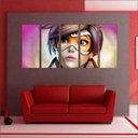 Ver imagem 4 de Quadro Decorativo Overwatch Games Jogos Quartos Salas Interiores Mosaico 5 Peças Com Moldura