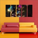 Ver imagem 2 de Quadro Decorativo Overwatch Games Jogos Quartos Salas Interiores Mosaico 5 Peças Com Moldura