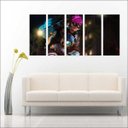 Ver imagem 4 de Quadro Decorativo Overwatch Games Jogos Quartos Salas Interiores Mosaico 5 Peças Com Moldura